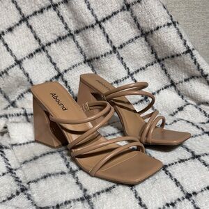 Abound Nude Strappy Block Heels